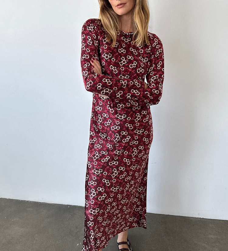 Ciao Lucia - Gaia Ruby Silk Dress