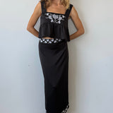 Ciao Lucia - Elly Black Satin Skirt