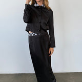 Ciao Lucia - Elly Black Satin Skirt