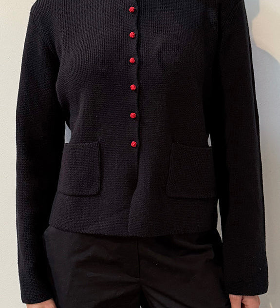Ciao Lucia - Silja Cotton Cardigan Black