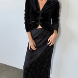 Ciao Lucia - Concetta Black Jacquard Skirt