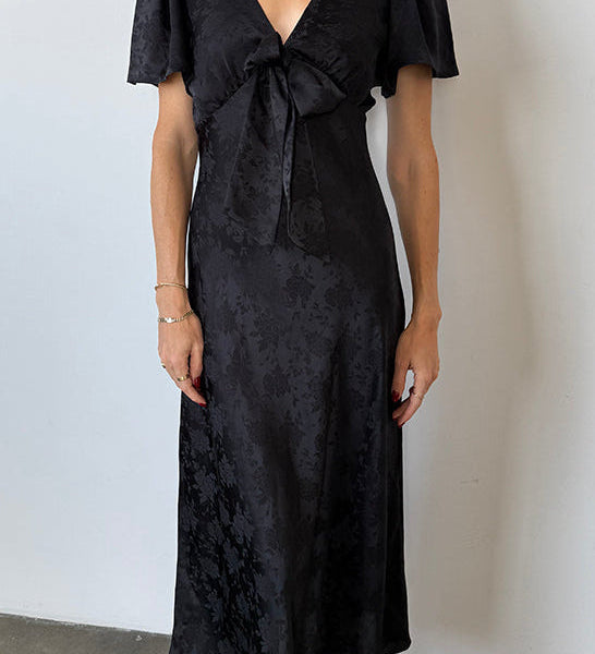 Ciao Lucia - Brunello Black Jacquard Dress