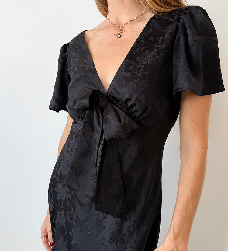 Ciao Lucia - Brunello Black Jacquard Dress
