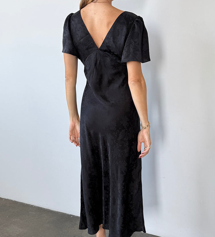 Ciao Lucia - Brunello Black Jacquard Dress
