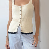 Ciao Lucia - Iren Ivory Knit Top
