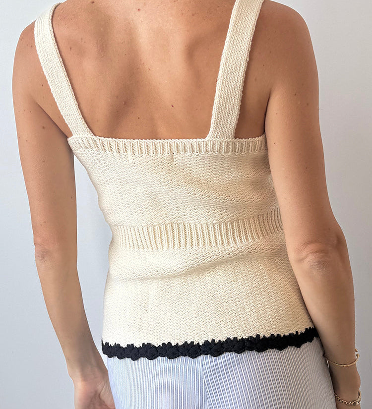 Ciao Lucia - Iren Ivory Knit Top