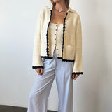 Ciao Lucia - Reyla Ivory Knit Jacket