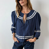 Ciao Lucia - Joa Navy Cotton Top