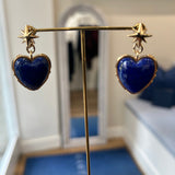 Cartolina - Jane Win Love From the Heart Earrings in Lapis