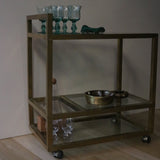 Lemieux Et Cie - Golden Era Cocktail Culture Vintage Brass Bar Cart
