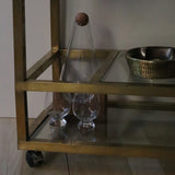Lemieux Et Cie - Golden Era Cocktail Culture Vintage Brass Bar Cart