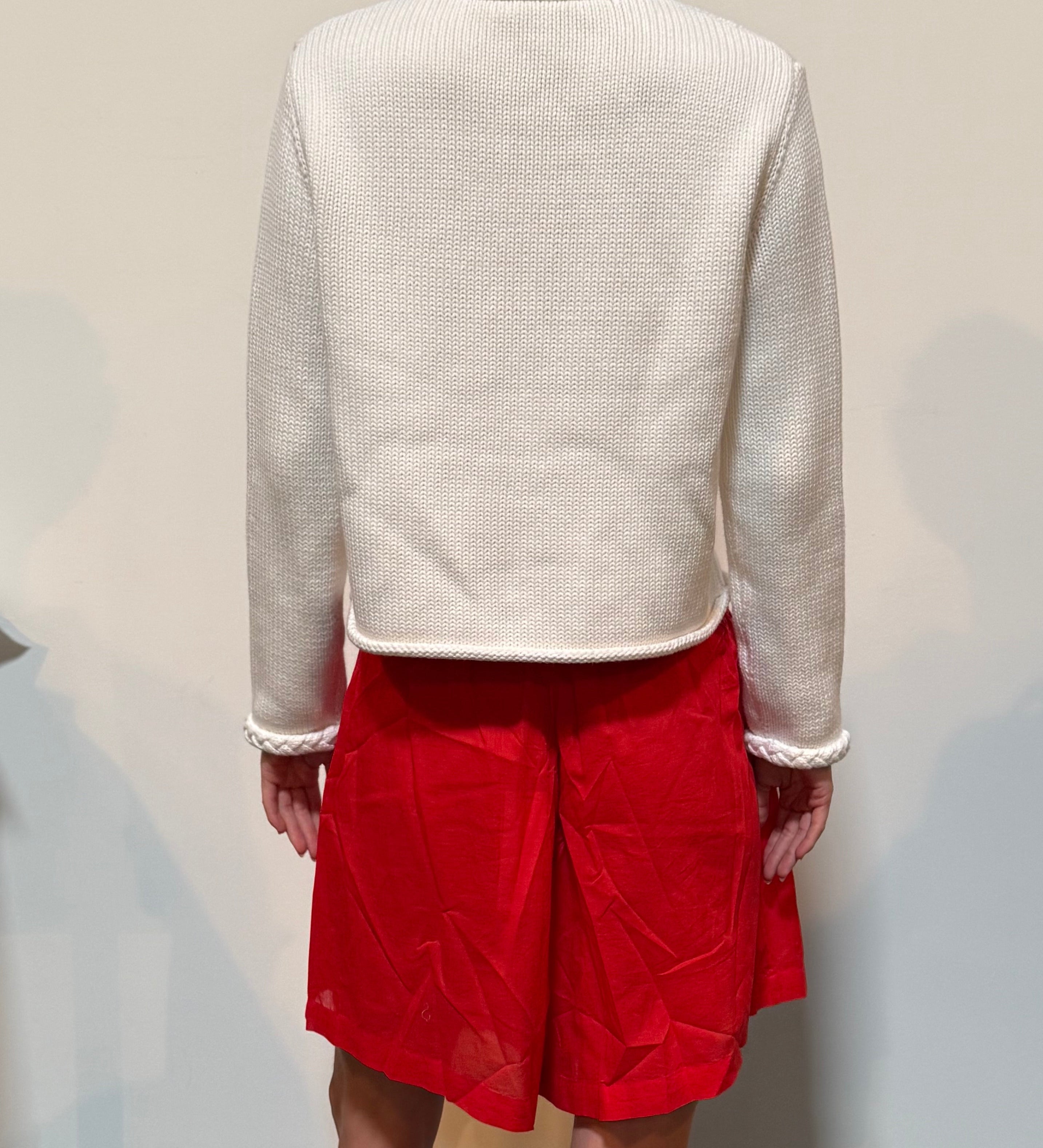 Ciao Lucia - Doris White Cotton Sweater