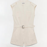 Simkhai - Tinka Belted Linen Romper
