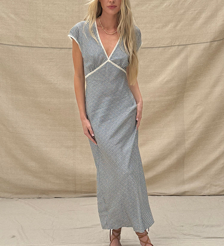 Ciao Lucia - Indine Gingham Silk Dress