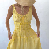 Ciao Lucia - Gianluca Sun Gingham Cotton Dress