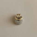 Kinn - Vintage Heart Bold Pavé Pendant 18K