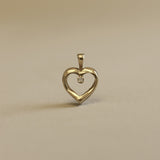 Kinn - Vintage Diamond Outline Heart Pendant
