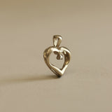 Kinn - Vintage Diamond Outline Heart Pendant