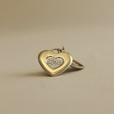 Kinn - Vintage Diamond Double Heart Pendant 10K