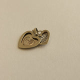 Kinn - Vintage Diamond Double Heart Pendant 10K