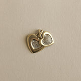 Kinn - Vintage Diamond Double Heart Pendant 10K