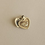Kinn - Vintage Diamond Double Heart Pendant 10K