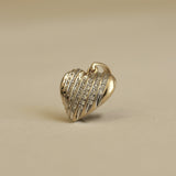Kinn - Vintage Heart Line Diamond Pendant 10K
