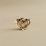 Kinn - Vintage Heart Line Diamond Pendant 10K