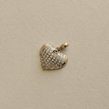Kinn - Vintage Heart Line Diamond Pendant 10K