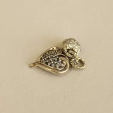 Kinn - Vintage Heart Charm Twist Pendant 10K Drop
