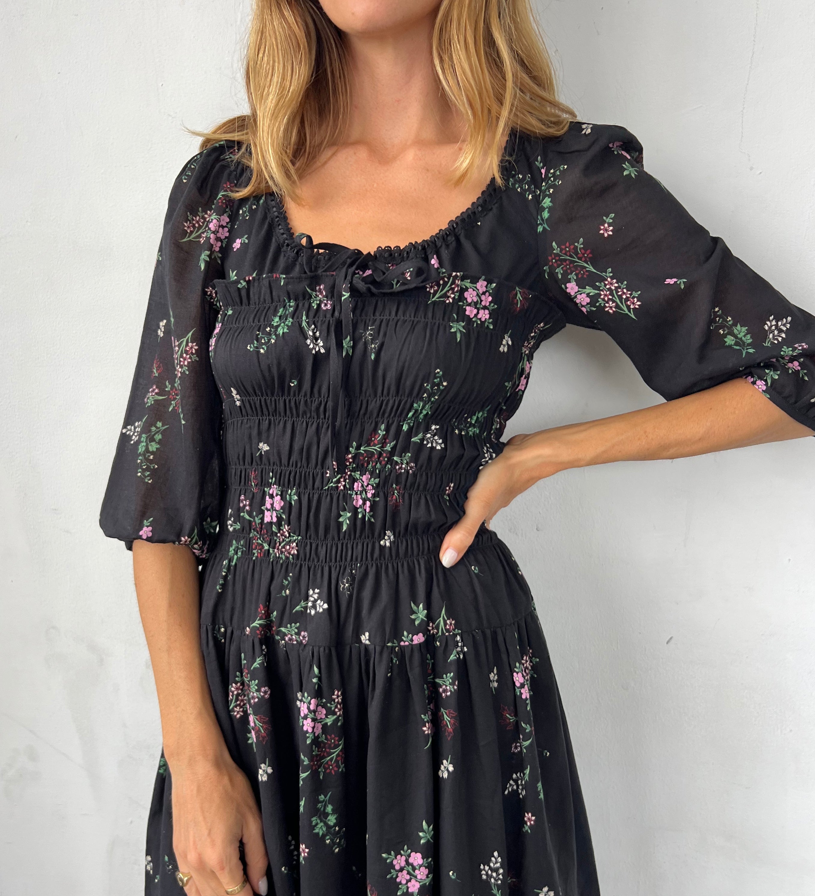 Ciao Lucia - Andrine Dress Wildflower Print Cotton Voile