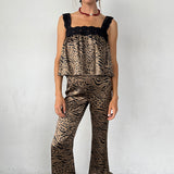 Ciao Lucia - Kaja Pant Leopard Print Silk Charmeuse