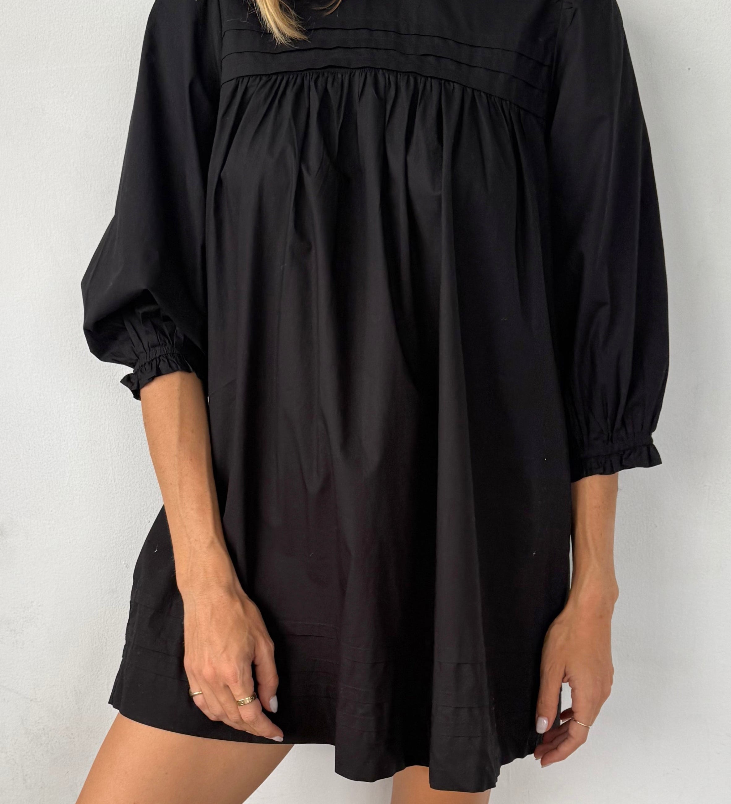 Ciao Lucia - Jolin Black Cotton Dress