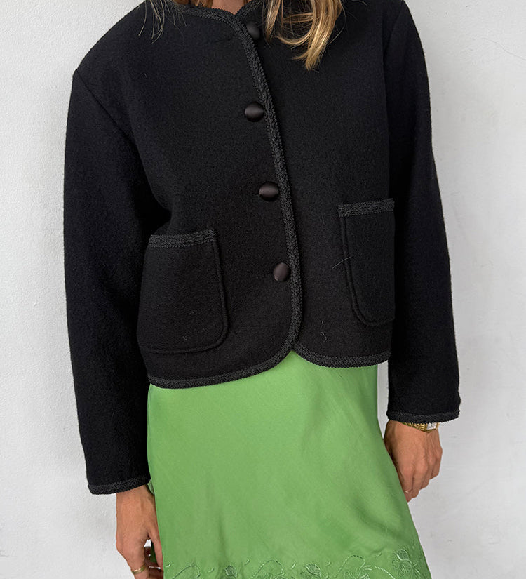 Ciao Lucia - Simona Black Wool Coat