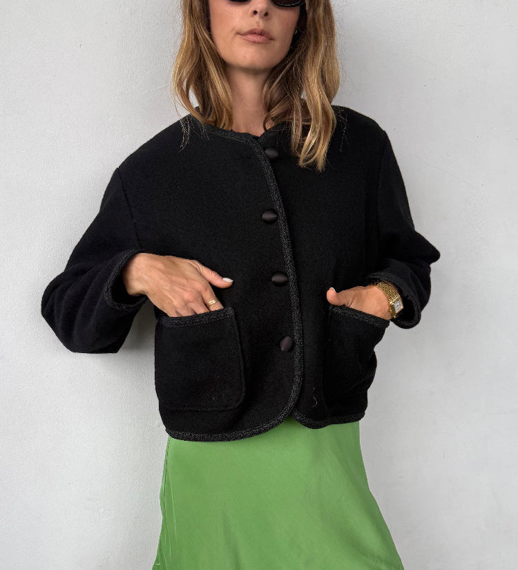 Ciao Lucia - Simona Black Wool Coat