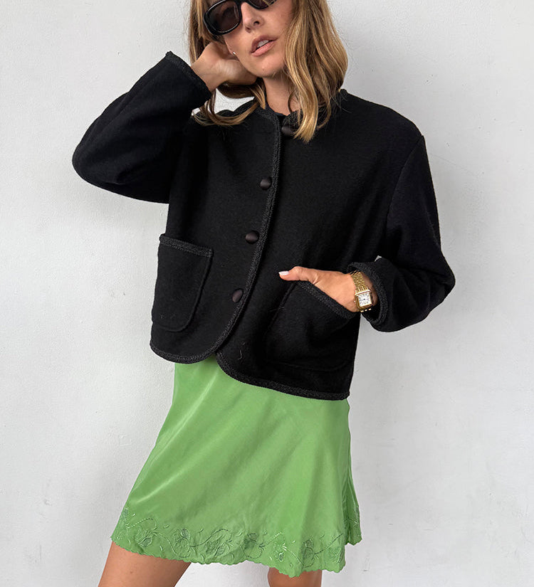 Ciao Lucia - Simona Black Wool Coat