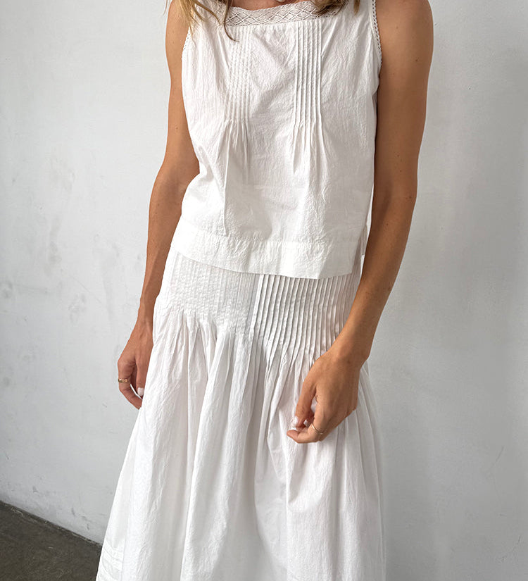 Ciao Lucia - Lexi Top White Cotton Poplin