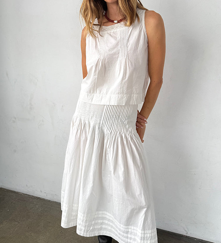 Ciao Lucia - Lexi Top White Cotton Poplin