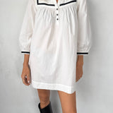 Ciao Lucia - Helena Dress White Cotton Poplin