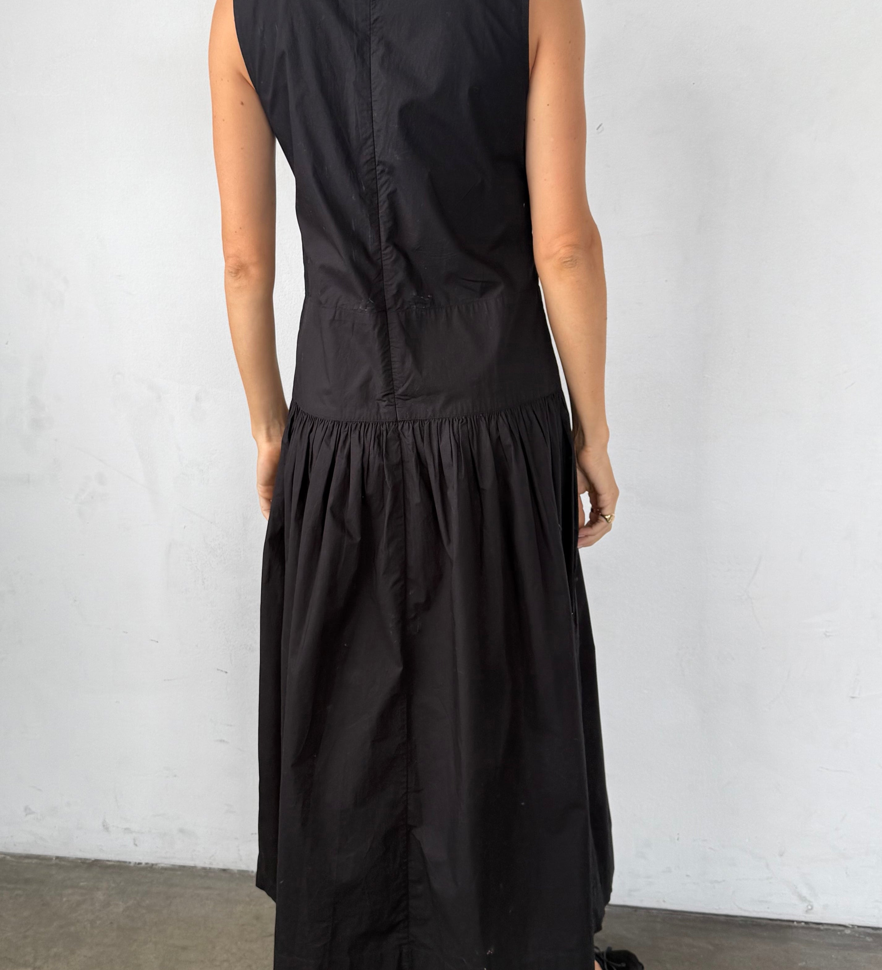Ciao Lucia - Jenetta Black Cotton Poplin Dress