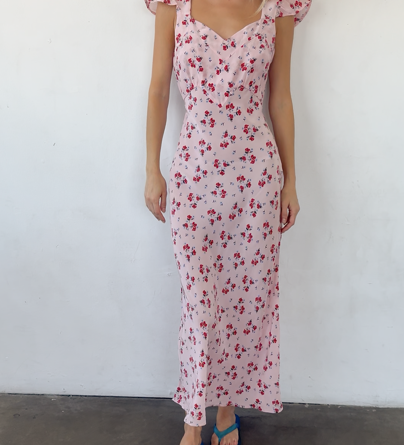 Ciao Lucia - Aurora Geranium Print Silk Midi Dress