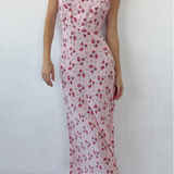 Ciao Lucia - Aurora Geranium Print Silk Midi Dress