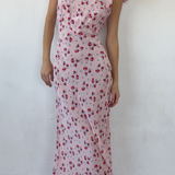 Ciao Lucia - Aurora Geranium Print Silk Midi Dress
