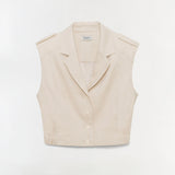 Simkhai - York Cropped Linen Vest