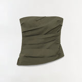Simkhai - Emerson Ruched Cotton Bustier Top