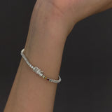 Kinn - Classic Diana Tennis Bracelet Birthstones White Gold