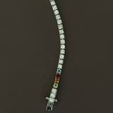 Kinn - Classic Diana Tennis Bracelet Birthstones White Gold