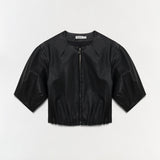 Simkhai - Austyn Short Sleeve Leather Jacket