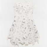 Simkhai - Miri Embroidered Cotton Bustier Mini Dress