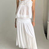 Ciao Lucia - Euri White Embroidered Cotton Top